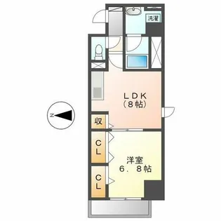 ディアコート白川【5階】の間取り