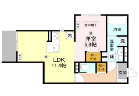 La Coeur北島【1階】の間取り