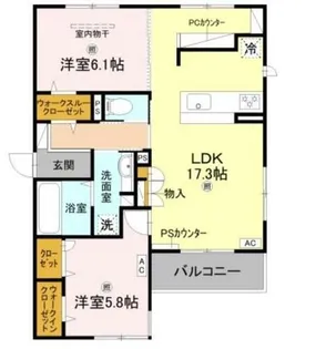 La Coeur北島【3階】の間取り