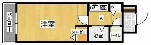 エスポワール城野【4階】の間取り