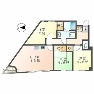 ベルトゥリー若草ANNEX【1階】の間取り