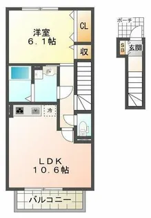 滝つじハイム【2階】の間取り
