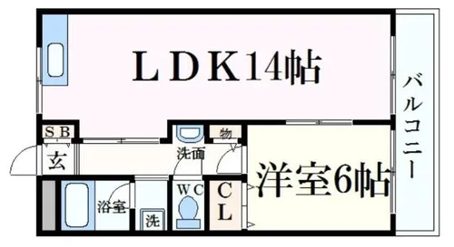 1LDKの間取り画像