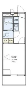 レオパレス河原城【3階】の間取り
