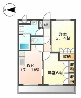 兵庫県姫路市大津区恵美酒町1丁目【アパート】の間取り