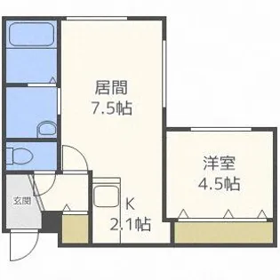 YELL北7条【3階】の間取り