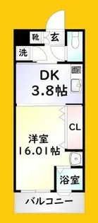 No.47 PROJECT2100小倉駅 ~プロジェクト2100コクラ【2階】の間取り