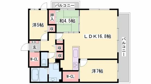 デュオプレステージ姫路駅前【404号室】の間取り