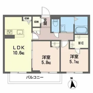 シャーメゾン境谷【3階】の間取り