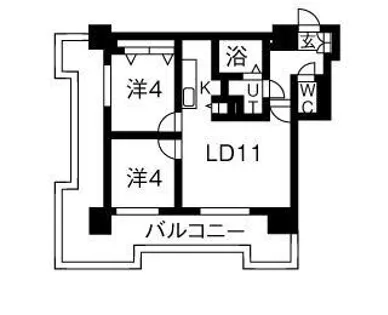 UURコート札幌北三条【11階】の間取り