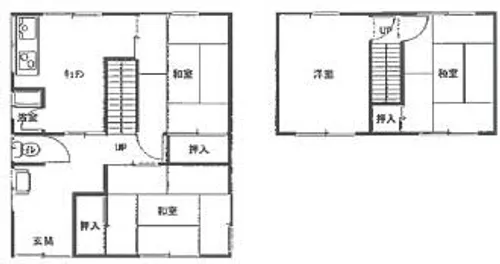 兵庫県姫路市北平野3丁目【一戸建】の間取り