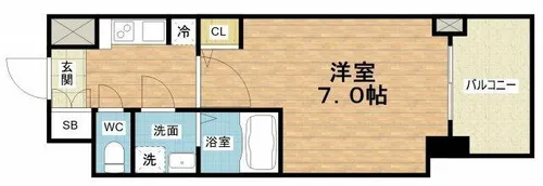 S-RESIDENCE福島Alovita【9階】の間取り