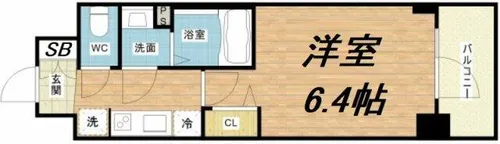 プレサンス福島ミッドエル【7階】の間取り