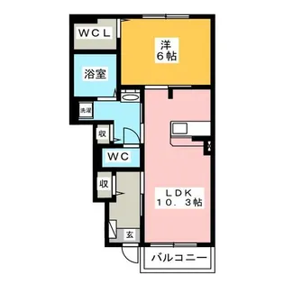 カーサ エスペランサ Ⅱ【1階】の間取り