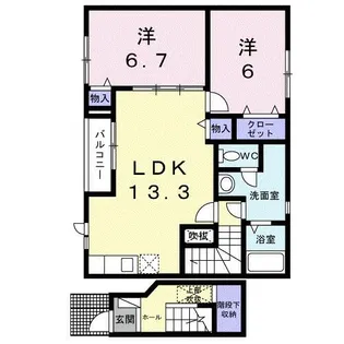 オブコニカ【2階】の間取り