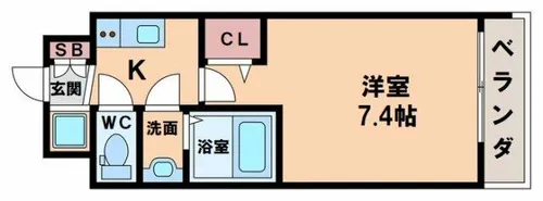 フォーリアライズ天王寺ヴァロール【4階】の間取り