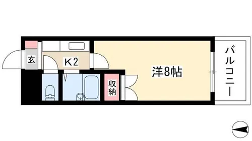 セントラルハイツ香呑【108号室】の間取り