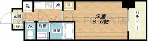 ディクス福島レジデンス【9階】の間取り