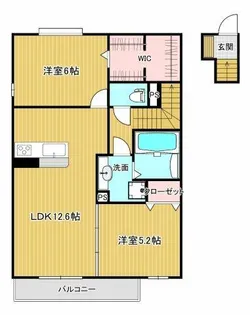 ボヌールメゾン【206号室】の間取り