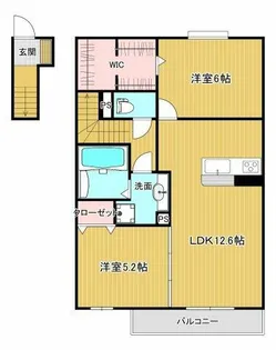 ボヌールメゾン【206号室】の間取り