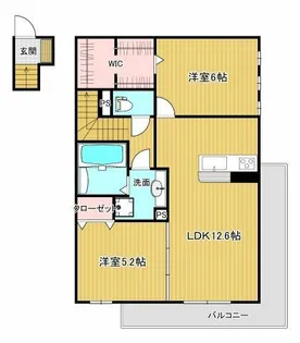ボヌールメゾン【207号室】の間取り