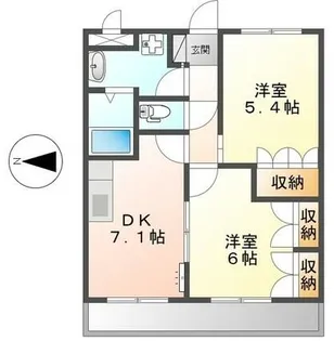 兵庫県姫路市大津区恵美酒町1丁目【アパート】の間取り