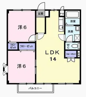 シャンパーニュ2番館【2階】の間取り