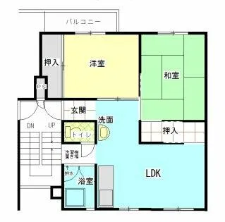 公社賃貸SMALIO 加守【3-605号室】の間取り