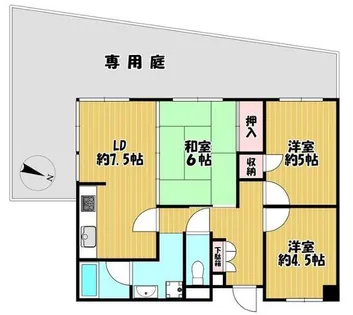クリーンピア英賀保【1階】の間取り
