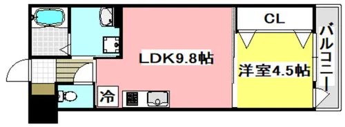 La vie est belle【302号室】の間取り