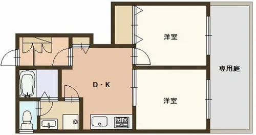 ハイツ新田【102号室】の間取り