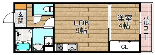 アート摂津富田【1階】の間取り