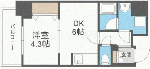 S-RESIDENCE江坂【13階】の間取り