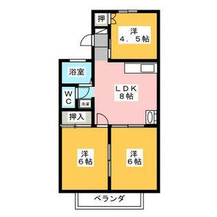 ファミール水瀬【2階】の間取り