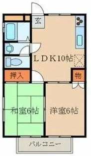 クレール新守A【2階】の間取り