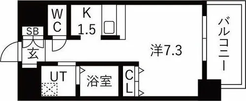 ライジングコート名古屋駅南【3階】の間取り
