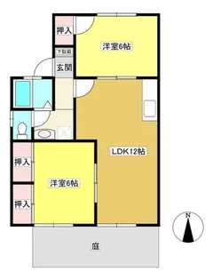 スリーゼ鈴東B【1階】の間取り