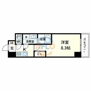 ウェルフォート十三本町【6階】の間取り