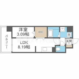 WORVE吹田江坂【8階】の間取り