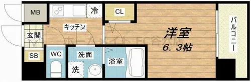 S-RESIDENCE新大阪Ridente【10階】の間取り