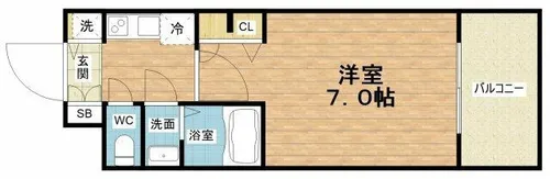 エスリードレジデンス都島シティフロント【3階】の間取り