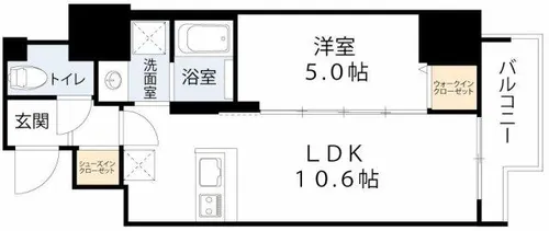 フェルザ福島【6階】の間取り