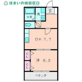 愛知県岡崎市伊賀町字南郷中【アパート】の間取り