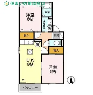 愛知県岡崎市大門3丁目【アパート】の間取り
