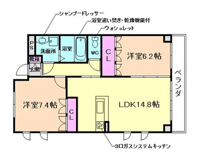 ブラヴール【2階】の間取り