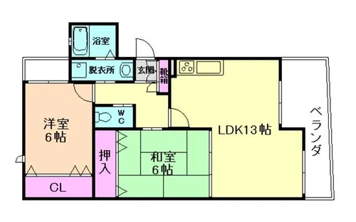 アビタ北桜塚【3階】の間取り