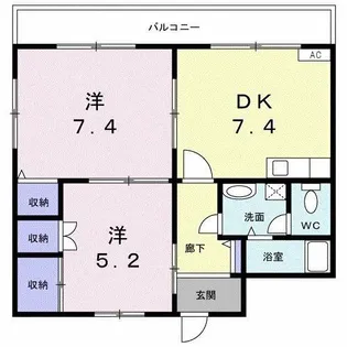 マンション森岡【2D号室】の間取り