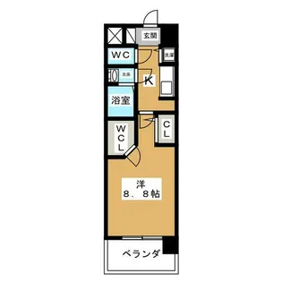 La Douceur志賀本通Ⅱ【13階】の間取り