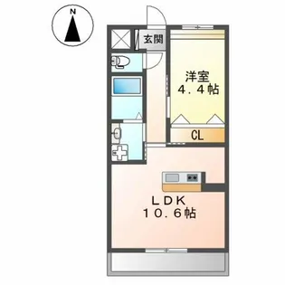 レジデンス北花田【3階】の間取り