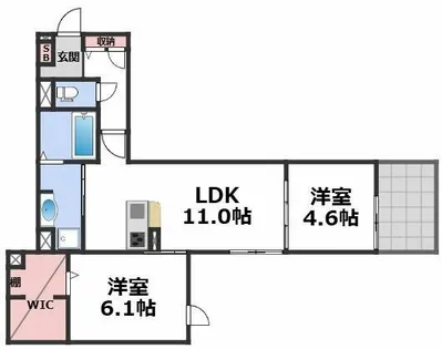 ナティサウス【3階】の間取り